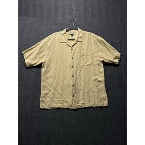 Tommy Bahama Shirt Mens Large Silk Floral Tropical Hawiian Vacation‎ Resort